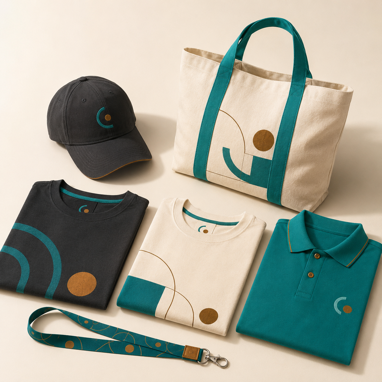 Mockup de camisetas, polos, gorras, tote bags y lanyards